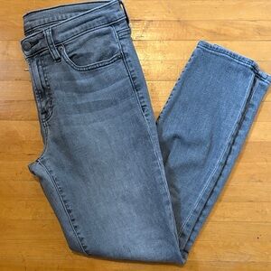 Gap gray wash true skinny midrise jeans